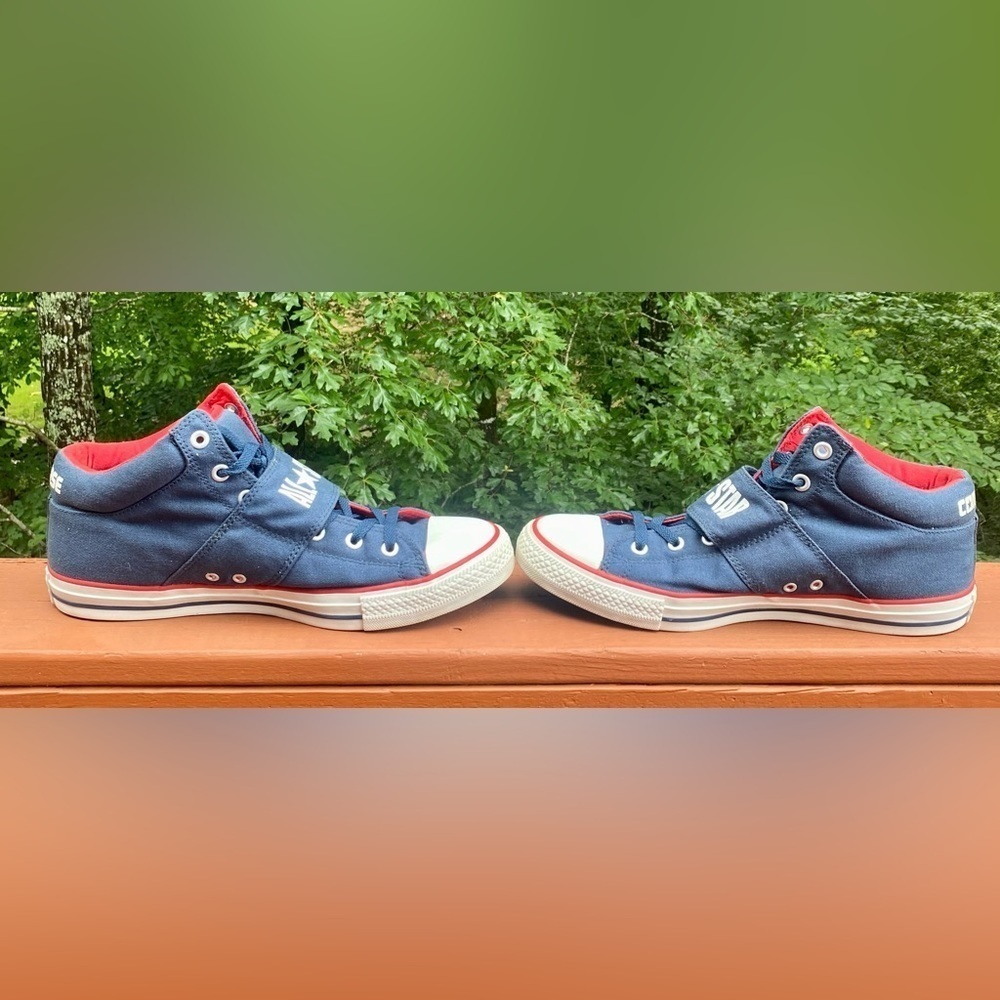 Converse All Star Center Strap Mid-Blue Shoes size 12